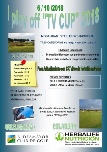 Primer play off tv cup torneo abierto | Aldeamayor Club de Golf